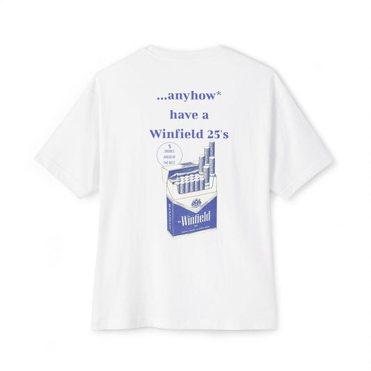 Winfield Blue 25s - Retro Graphic Boxy Tee, Unisex Oversized Tee